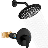 Heyalan 8-inch rainfall showerhead provides wide coverage for a spa-like shower.