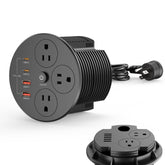 HEZI Desktop Power Grommet with 100W USB-C for fast charging at your desk.