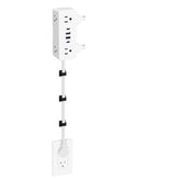 HEZI outlet extender mounted on wall behind sofa for easy access