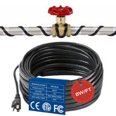 H&G Lifestyles 8W/ft heat tape for pipes preventing freezing and ice buildup.