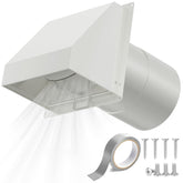 HG Power 6-Inch hooded wall vent with screen for exterior ventilation