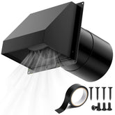 HG Power 6-inch hooded wall vent in rugged galvanized steel exterior.