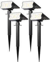 HGGH solar lights outdoors with 60 LEDs for bright path lighting