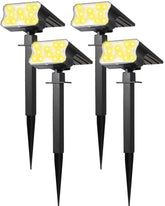 HGGH Solar Lights Outdoor IP67 design for all-weather wall mounting