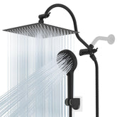 Hibbent 12inch rainfall head delivers wide, enveloping shower spray.