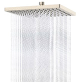 Hibbent 12-inch square rain shower head delivering immersive rainfall with broad coverage