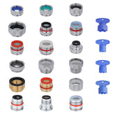 Hibbent 18-piece faucet adapter kit cover enables quick faucet-to-hose connections