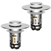Hibbent 3-in-1 chrome sink drain strainer shows overall design and versatility for sinks