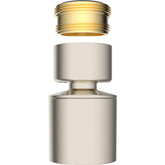 Hibbent aerator body in brushed nickel for durable, rust-resistant performance.