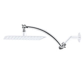 Hibbent all metal 10-inch shower arm extension shows durable brass construction for adjustable height.