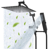 Hibbent all-metal CUPC 12inch rainfall showerhead in matte black offers rust resistance and premium performance.