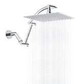 Hibbent all-metal cUPC rain shower head with 10-inch spray for powerful full-coverage showers.