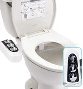 Hibbent bidet attachment front nozzle for precise front cleansing and comfort
