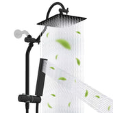 Hibbent cUPC large rainfall shower head delivers wide coverage for a spa-like wash.