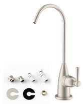 Hibbent brushed nickel drinking water faucet with durable stainless steel finish for kitchen use.