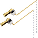 Hibbent front-mount brushed-gold toilet lever for smooth flushing
