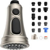 Hibbent kitchen faucet head 3-function sprayer with versatile cleaning modes.