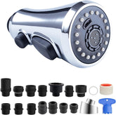 Hibbent pull-down spray head with 3 modes for versatile kitchen cleaning