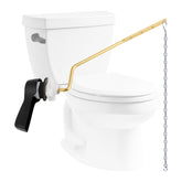 Hibbent universal side-mount lever in matte black for easy bathroom upgrades.