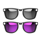 HiBloks Ray-Ban Meta Wayfarer clip in silver reduces glare for daytime driving.