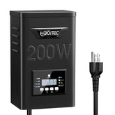 HIBOITEC 200W transformer front view for durable outdoor lighting power