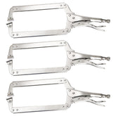 Hiceeden 3-pack 18-inch deep C clamp with swivel pads for versatile holding