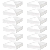 Hiceeden 12-pack pyramid white post caps on outdoor posts for a clean finish