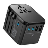 HICHOR universal travel adapter front view showing compact all-in-one hub.