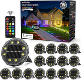 Hicotet solar ground light remote 50ft enables easy remote control for pathways.