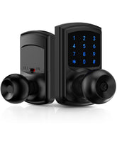 HIDALIFE keyless lock on a matte black front door with a zinc alloy body.