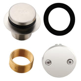 HIDROP brushed nickel tub drain assembly—durable replacement with easy installation