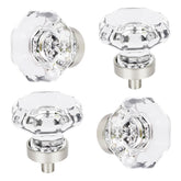 HIEMEY crystal drawer pulls with octagon design for cabinets