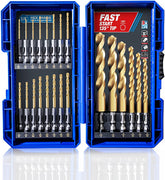 Highfire 22-piece hex shank drill bit set ready for quick-change impact drivers.