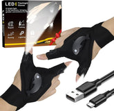 HikooLSS waterproof LED gloves with fish design for hands-free lighting.