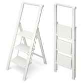 HillhutApex 3-Step Foldable Ladder with handle for stable reach