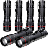 Hilngav 6-pack mini LED flashlight with zoomable beam for versatile outdoor use.