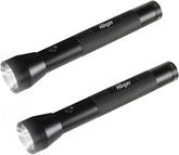 Hilngav heavy-duty D-battery LED flashlight, front view, ideal for outdoor illumination.