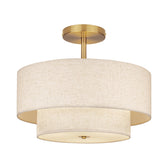 Hiluxia 18in dual drum design provides balanced ambient light for living spaces.