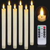 HINZER flameless taper candle 9.6 inches with remote for cozy ambience