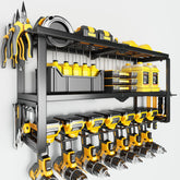 Hipidian power tool organizer wall mount with 300 lb capacity keeps garage organized.
