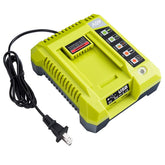 Hipoke 40V Ryobi charger front view with LED charging indicator