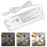 HitLights 60W dimmable LED driver front view, ideal for versatile, space-saving installations.