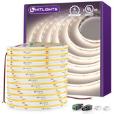HitLights COB LED strip in neutral white 4000K for seamless under-cabinet lighting.