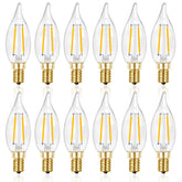 Hizashi 25W LED flame-tip bulb for elegant chandeliers with warm glow.