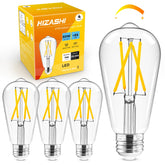 Hizashi LED Edison bulb with clear glass for bright, warm illumination.