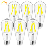 Hizashi LED Edison bulbs provide bright daylight 5000K for living spaces