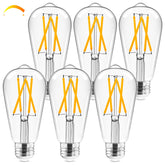 Hizashi LED Edison bulb dimmable for smooth brightness with 700 lumens