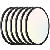 Hlite 6-pack 12-inch flush mount front view, slim profile for compact ceilings.