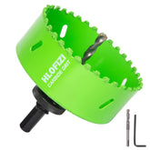 HLOFIZI carbide grit hole saw 4-1/8 inch ready for recessed lighting cuts.