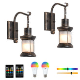 HMVPL rustic battery wall sconce 2-pack illuminates without cords for cozy corners